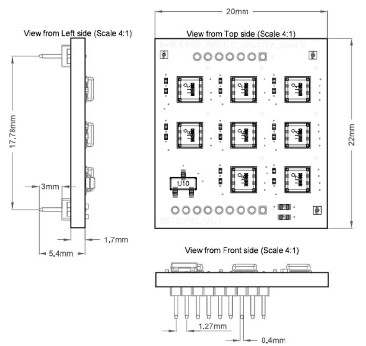 Mechanical Drawing - Bosch Shuttle Board 3.0 8xBME690